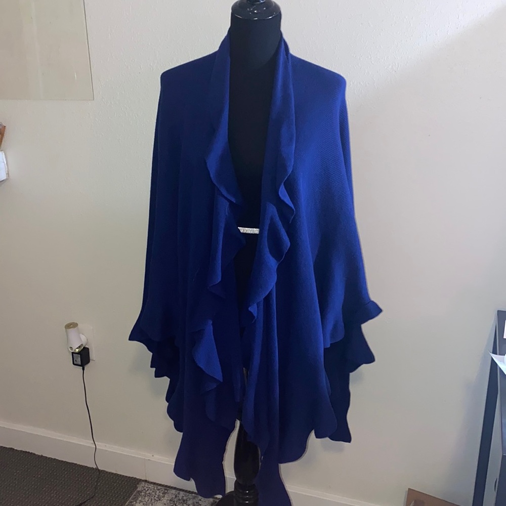 Royal Blue Poncho